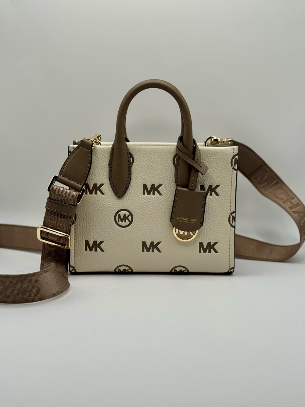 Michael Kors Mirella Extra-Small Logo Debossed Crossbody Bag Pre-Owned